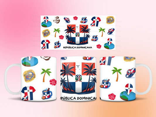 Republica Dominicana mug 11oz Sublimation transfer