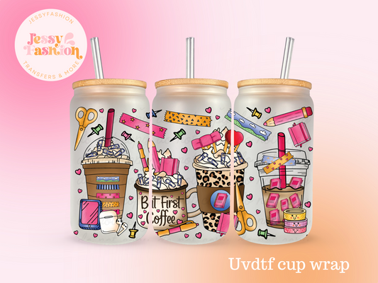 Planner Girl Coffee Lover UV DTF CUP WRAP