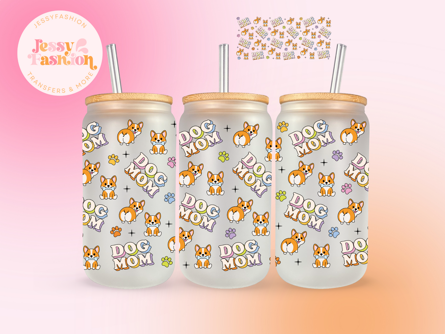 Dog Mom UV DTF CUP WRAP