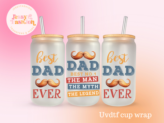 Dad the man, the myth, the legend UV DTF CUP WRAP