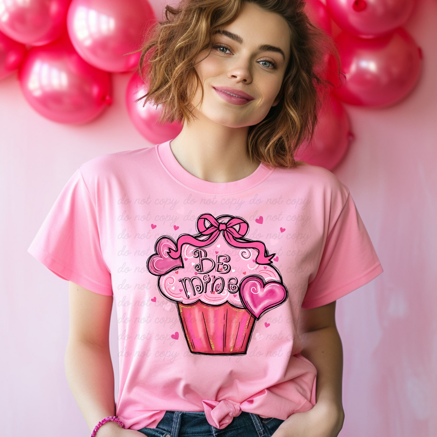 Be mine cupcake Dtf Shirt Transfer