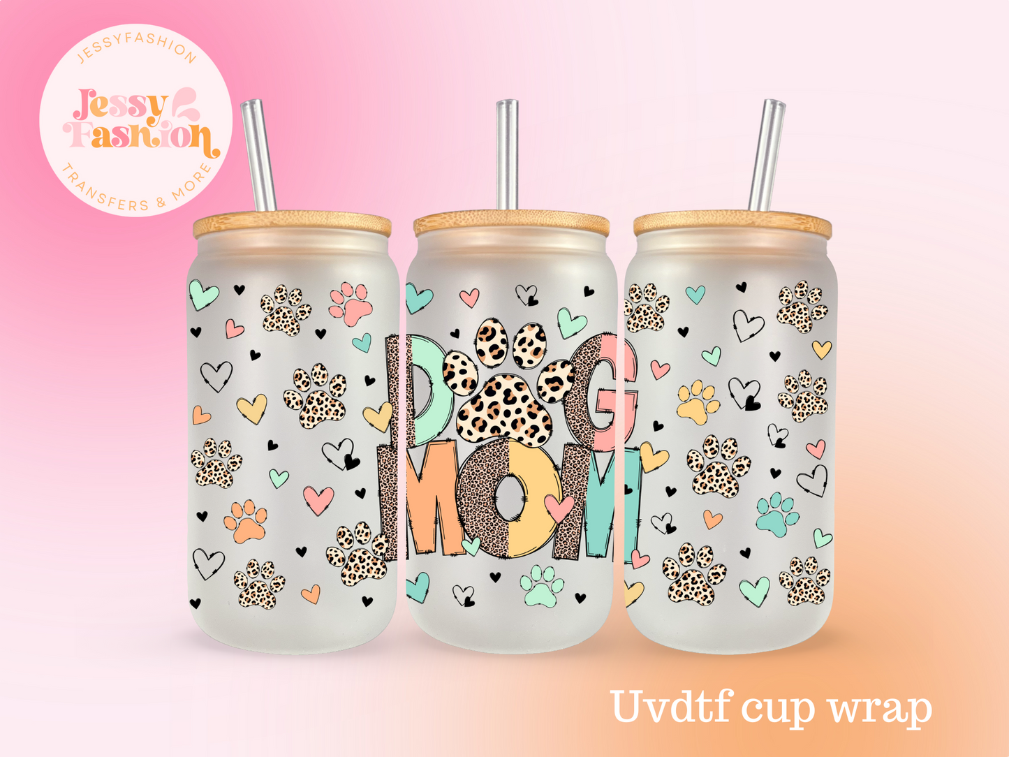 Dog Mom UV DTF CUP WRAP