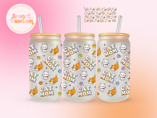 Cat Mom UV DTF CUP WRAP