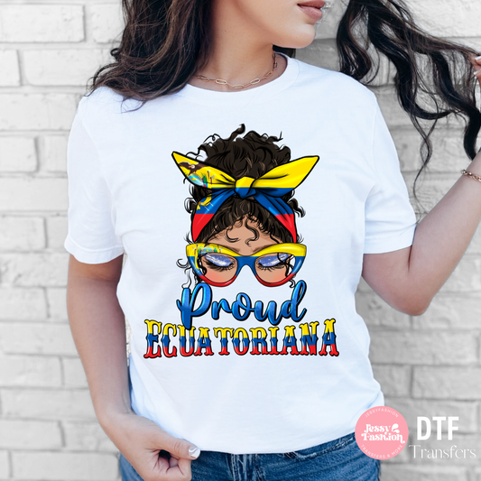 Proud Ecuatoriana DTF Shirt Transfer