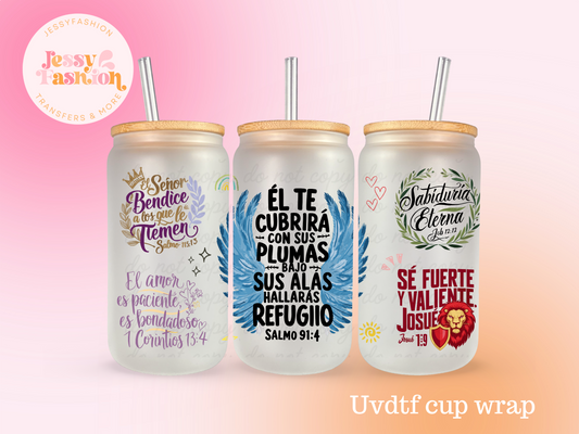 Mensajes Bíblicos UV DTF CUP WRAP