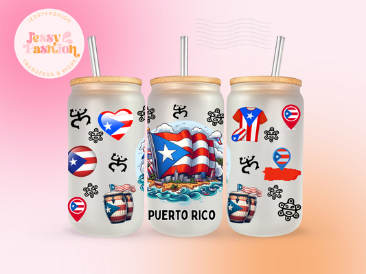 Puerto Rico UV DTF CUP WRAP