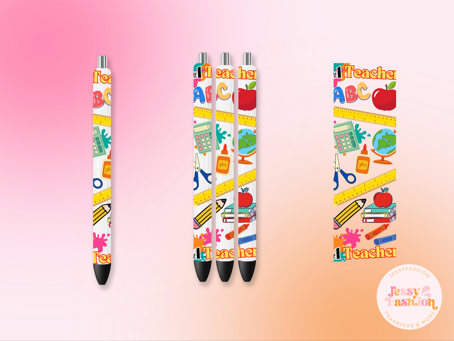 Back to school PEN WRAP UV DECAL