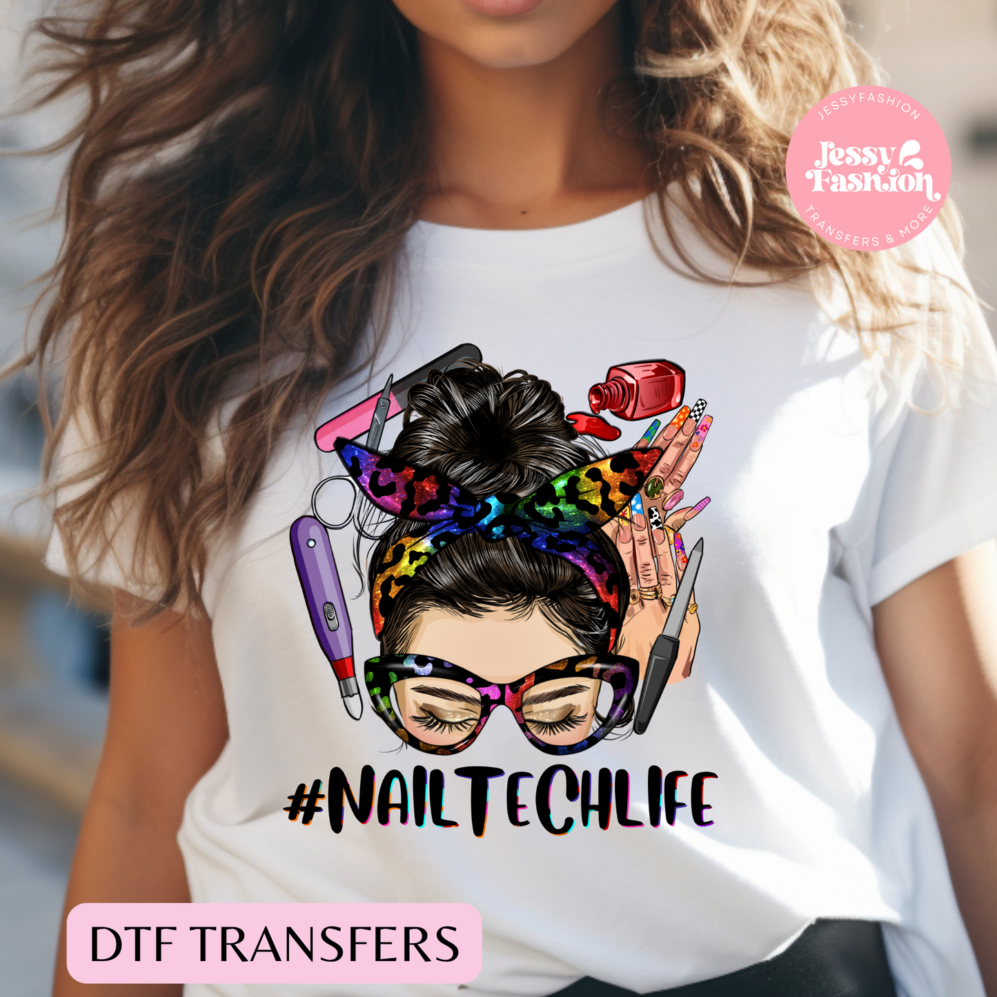 Nail Tech Life Girl DTF TRANSFER