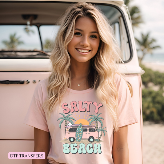 Salty Beach DTF shirt transfer