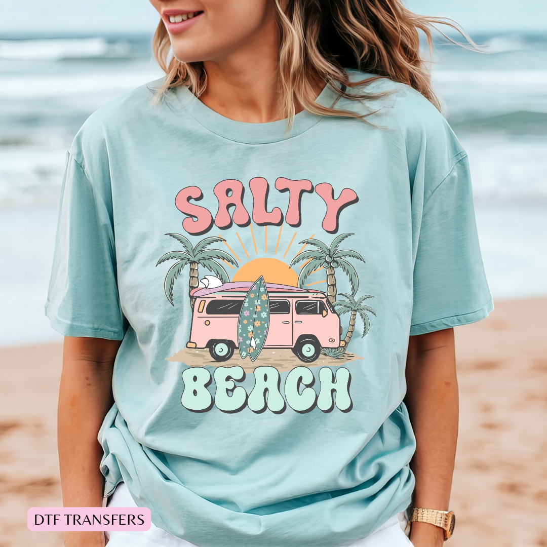 Salty Beach DTF shirt transfer