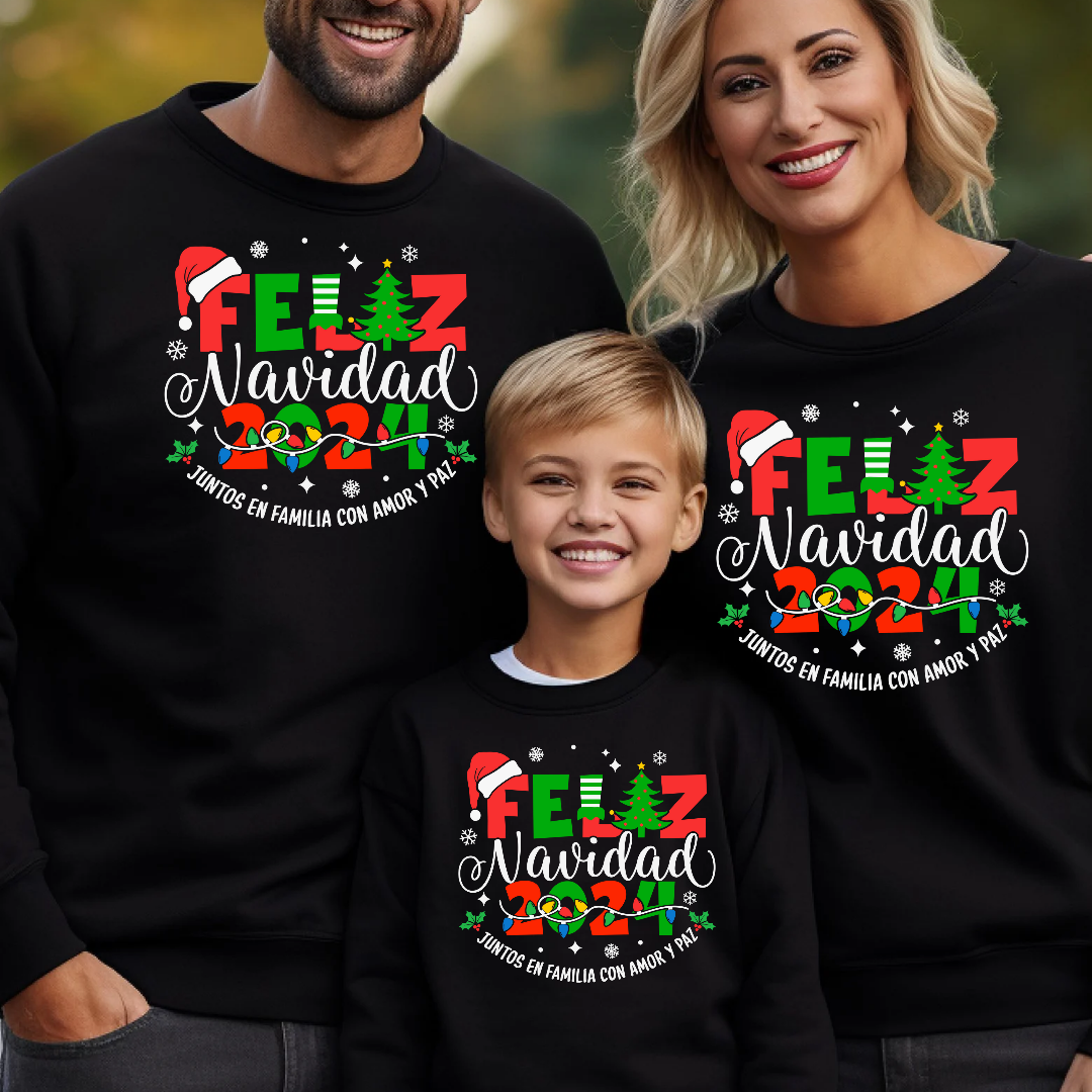 Feliz Navidad familiar 2024 DTF Shirt Transfer