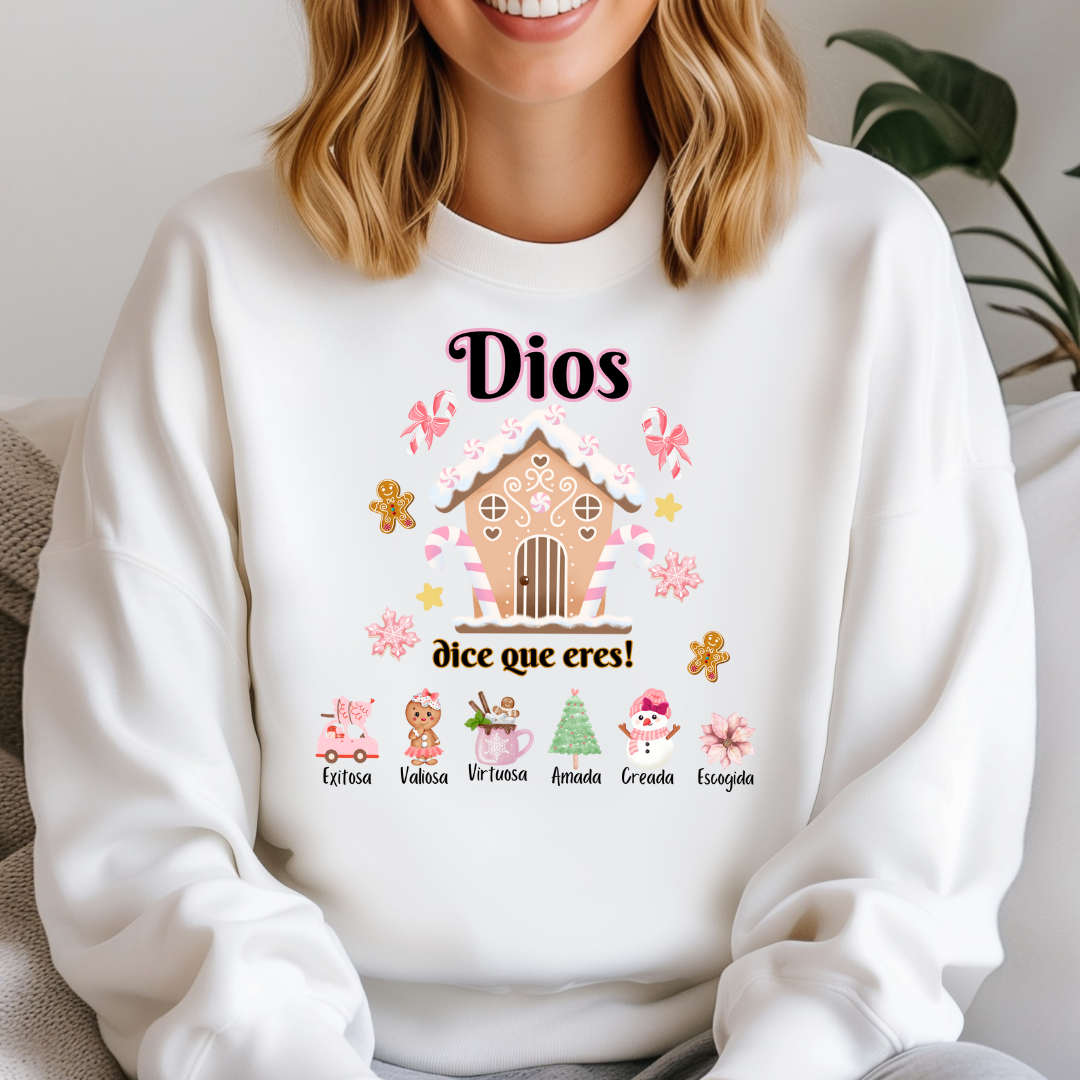 Dios dice que eres... edición Navidad DTF Shirt Transfer