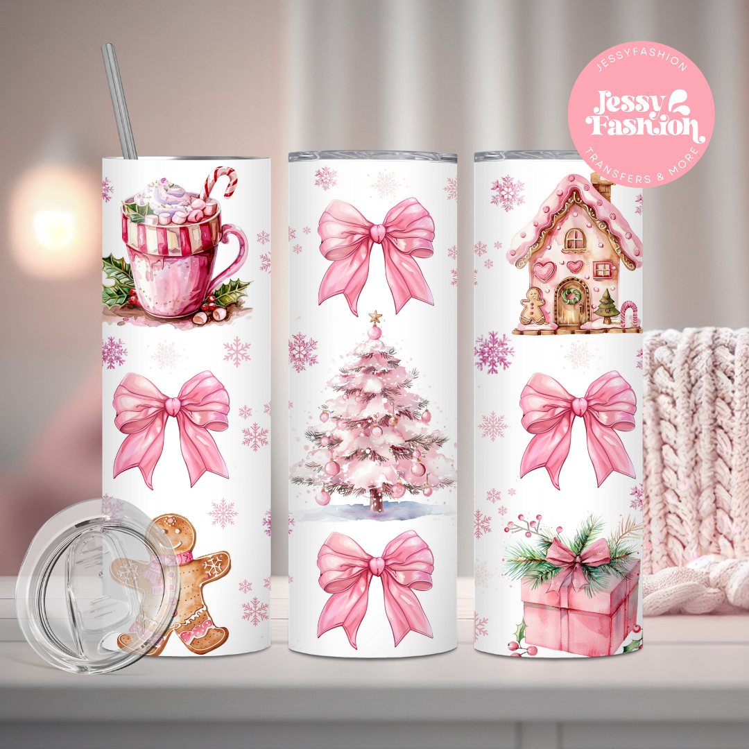 Pink Christmas Sublimation Transfer