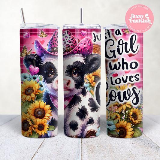 Just a girl who love cows sublimation transfer