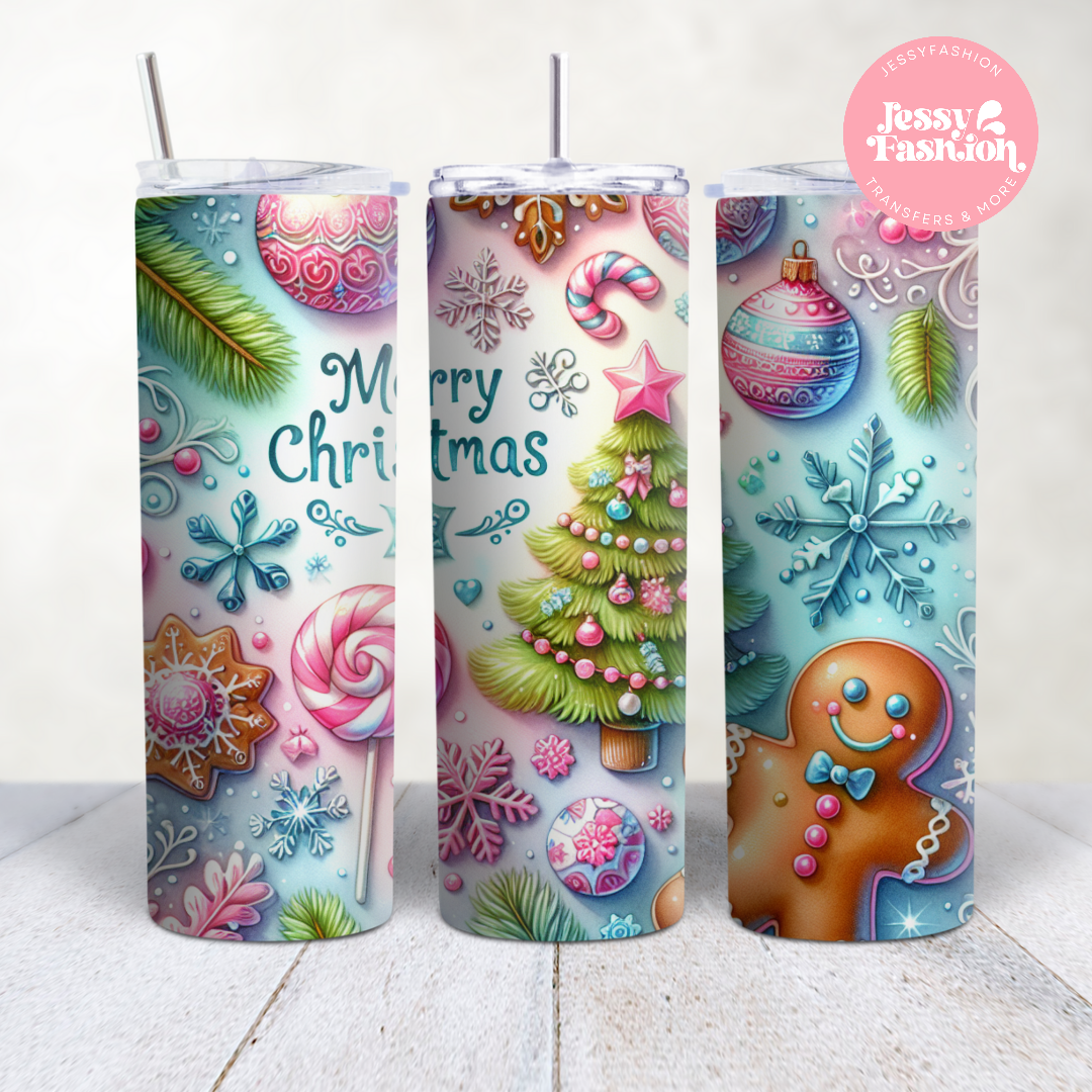 Colorful Merry Christmas Sublimation Transfer