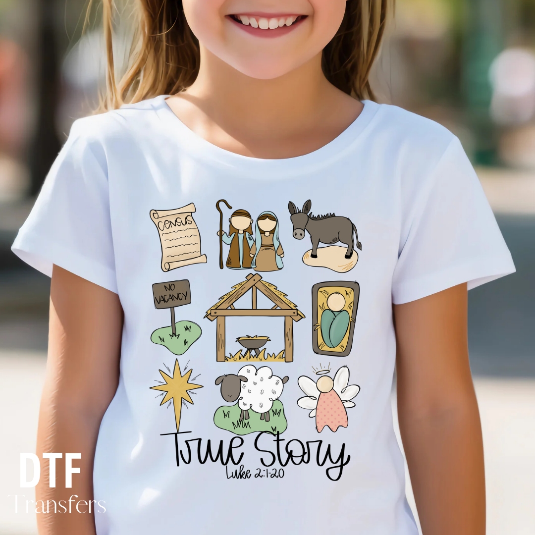 True Story kids DTF Shirt Transfer