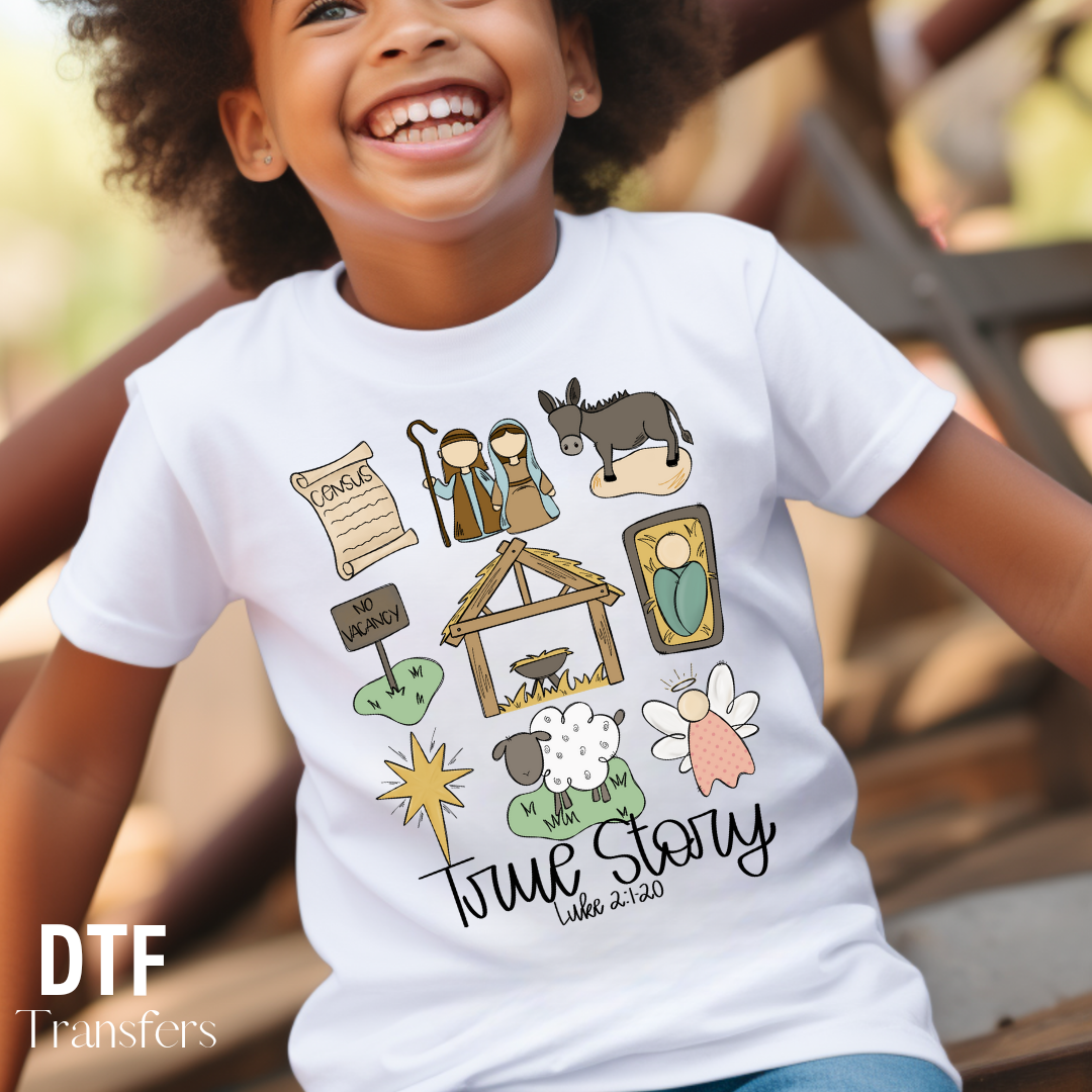 True Story kids DTF Shirt Transfer