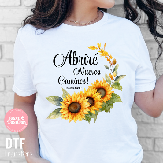 Abriré Nuevos Caminos DTF Shirt Transfer