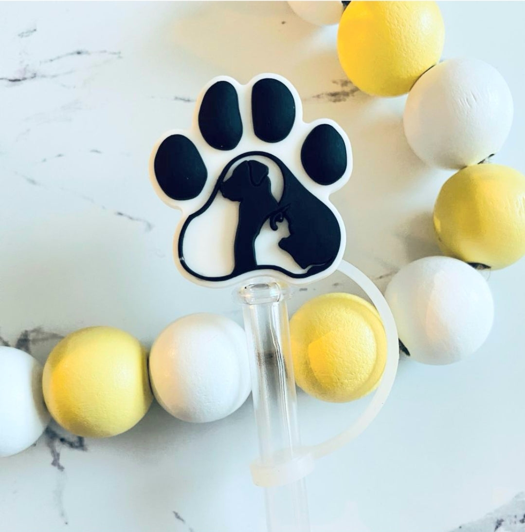 Dog paw Straw Cover