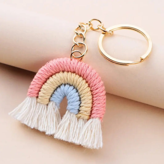 Boho rainbow keychain