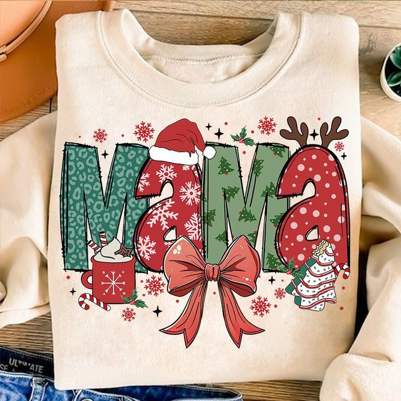 Mama Christmas DTF Shirt Transfer