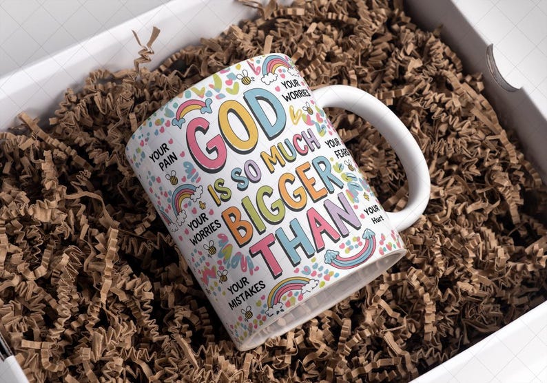 God is so much bigger than mug 11oz Sublimation transfer