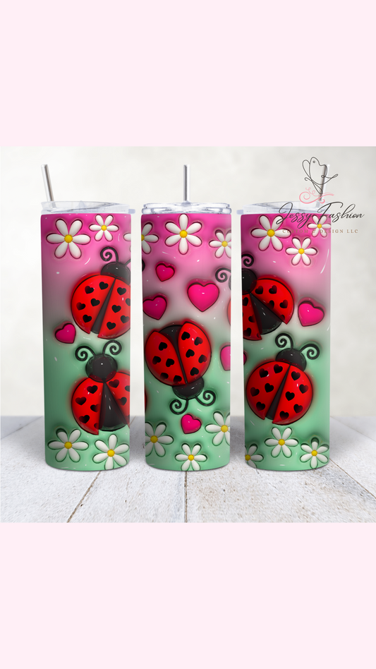 Lady bug inflated sublimation transfer