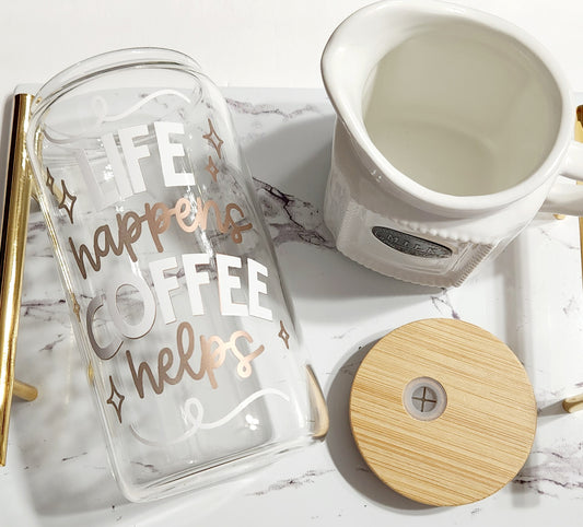 Life happens coffee help - Jessyfashion Custom & Design 